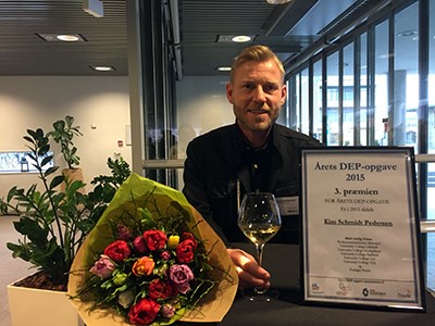 Murerfaglærer Kim Schmidt Pedersen vandt en tredjepræmie for sin afgangsopgave på diplomuddannelsen i erhvervspædagogik