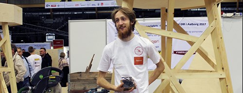 Jesper Sonne Nørgaard EUX tømrer vandt DM i Skills 2017 TECHCOLLEGE i Aalborg