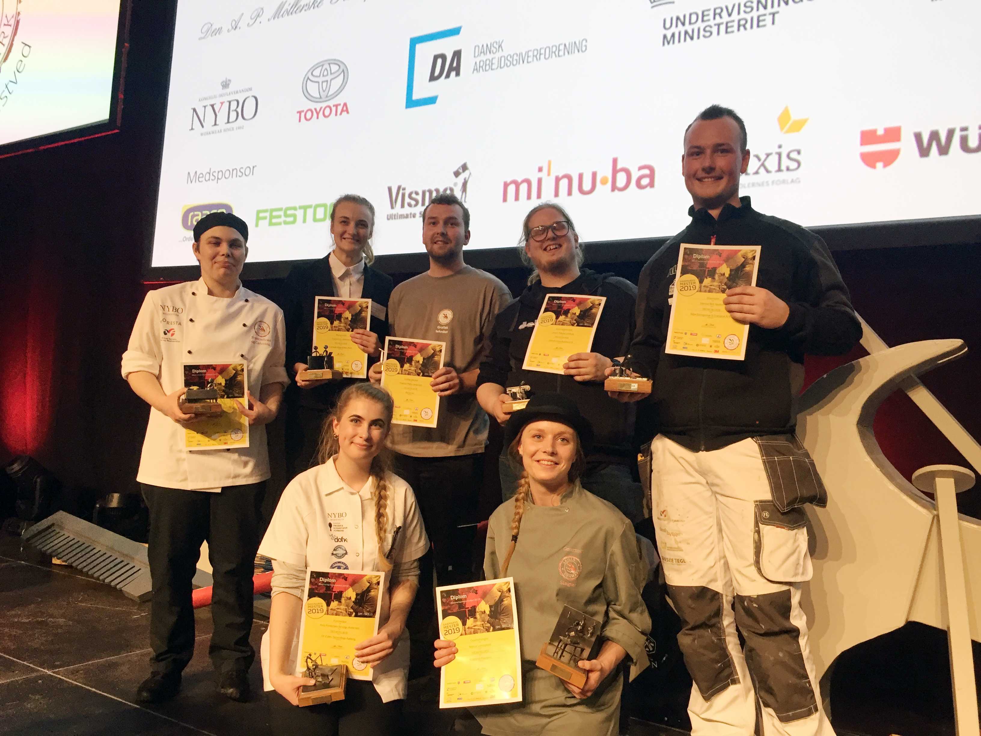 TECHCOLLEGE's syv guldvindere ved DM i Skills 2019