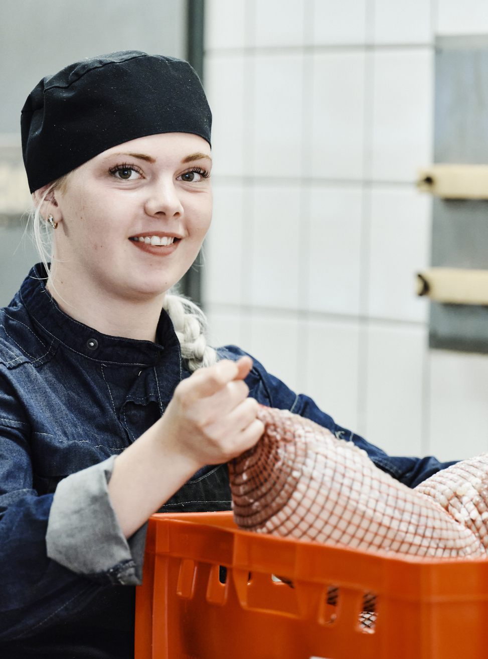 Gourmetslagter pakker kød
