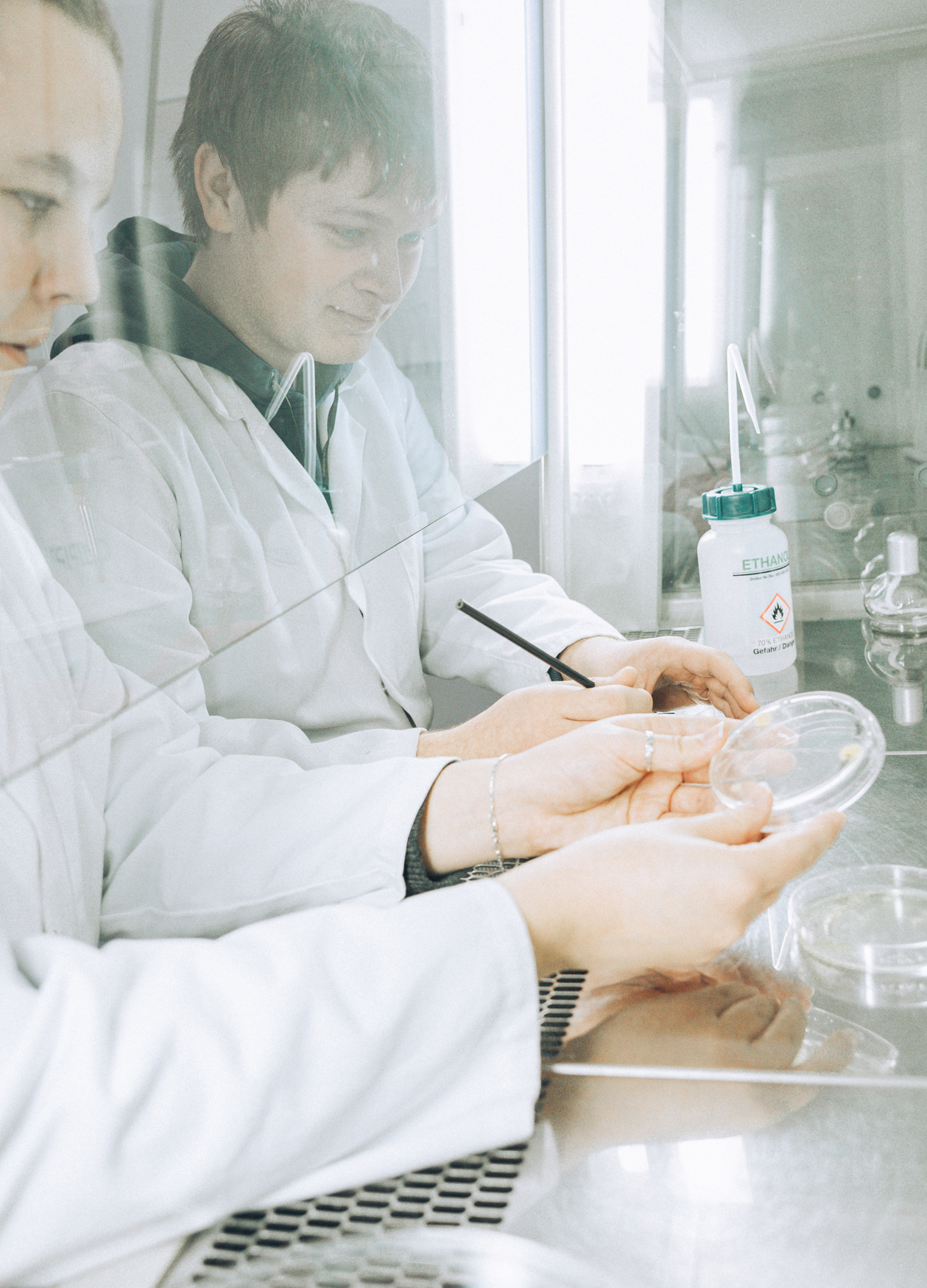 Bioteknologi, elever laver forsøg