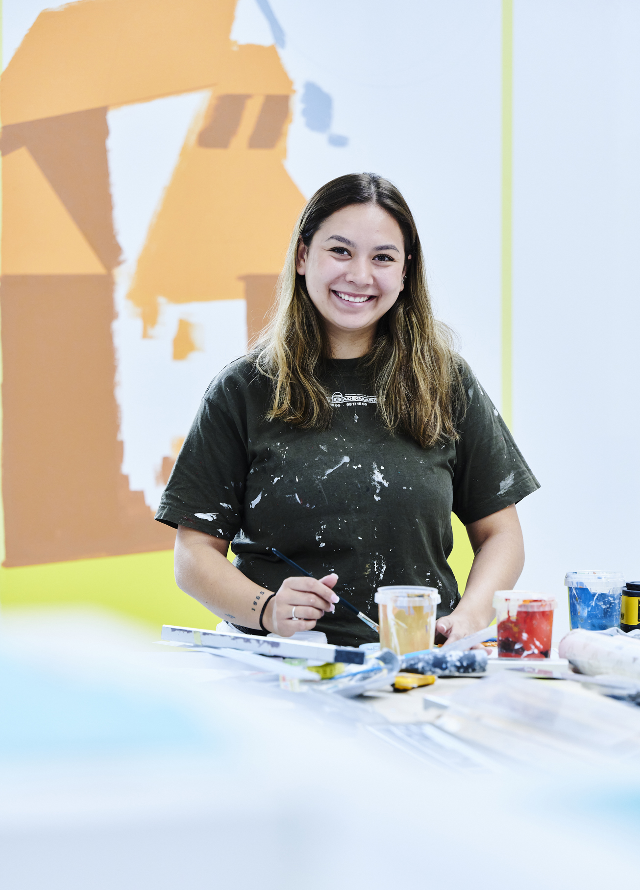 Bygningsmaler i malerværkstedet